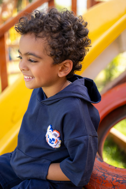 Tiger Tangle Embroidered Hoodie Set