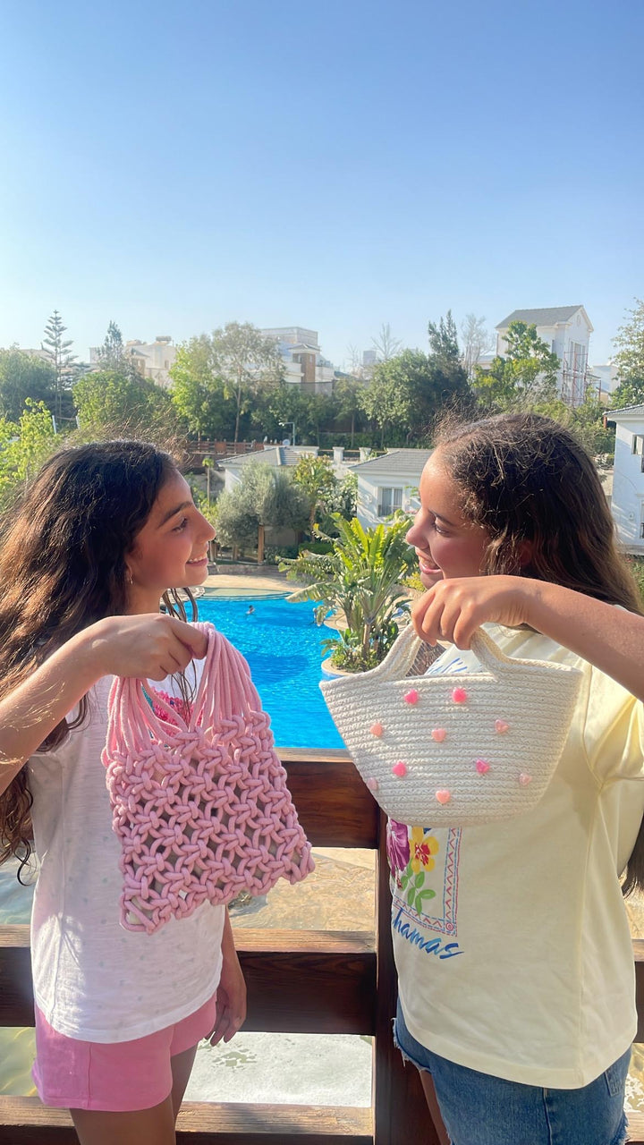 Macrame Rose Handbag