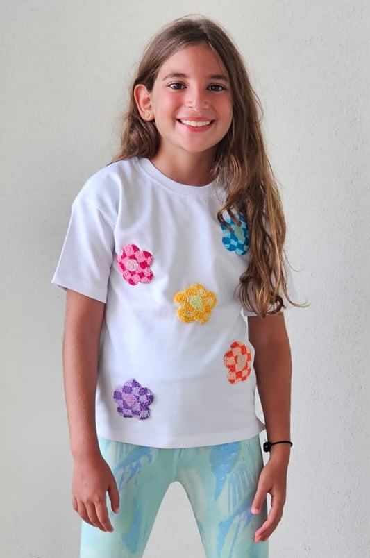 Flower Blossom Embroidered Tshirt