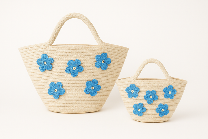 Mommy and me spring tote